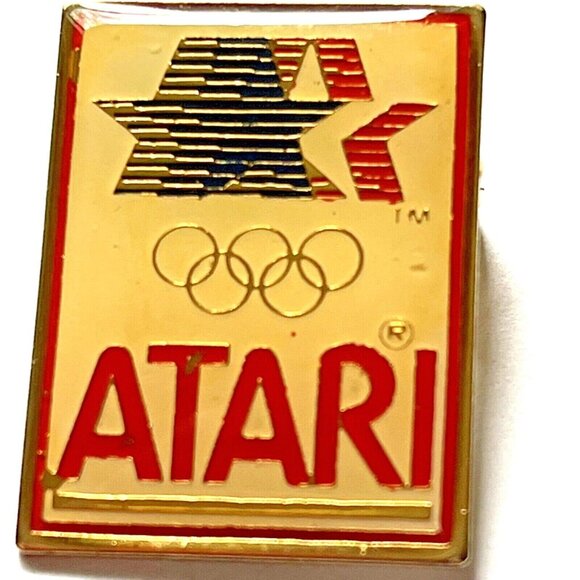 Atari 1980 Los Angeles Olympic Committee  Pin Hat Lapel Summer Games Official - Picture 10 of 10